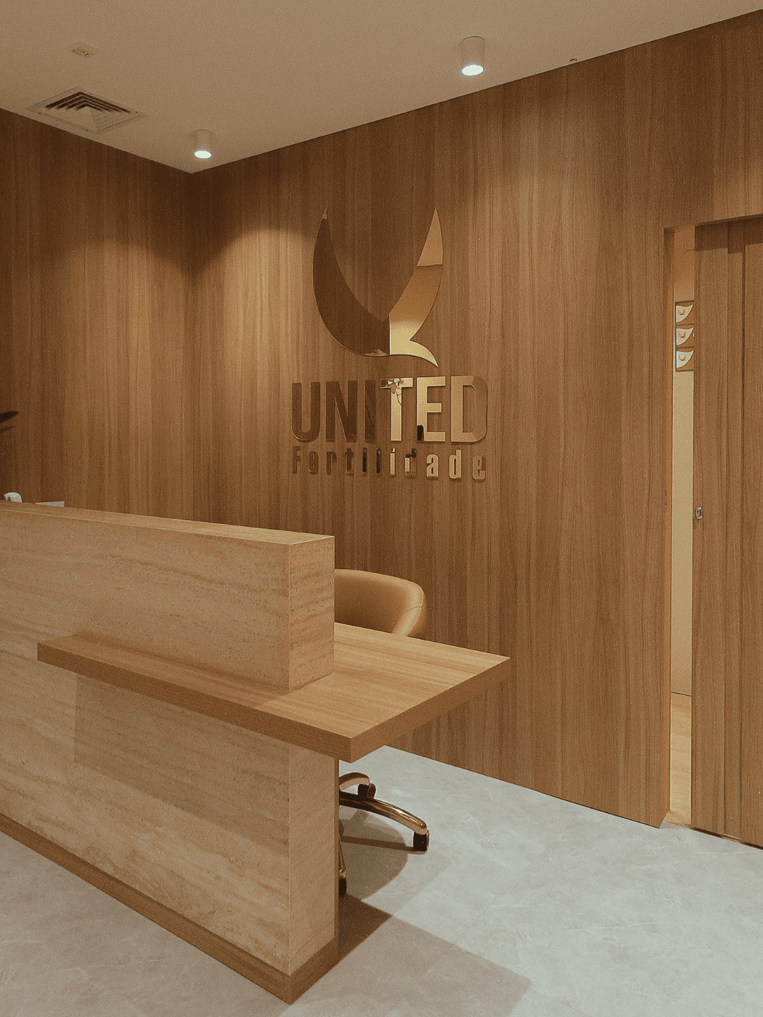 Recepção da clínica United Fertilidade